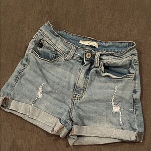 KanCan Lightwash Distressed Jean Shorts 5/26
